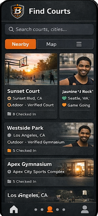 Ballin' Grounds find courts screen